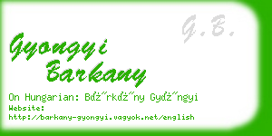 gyongyi barkany business card